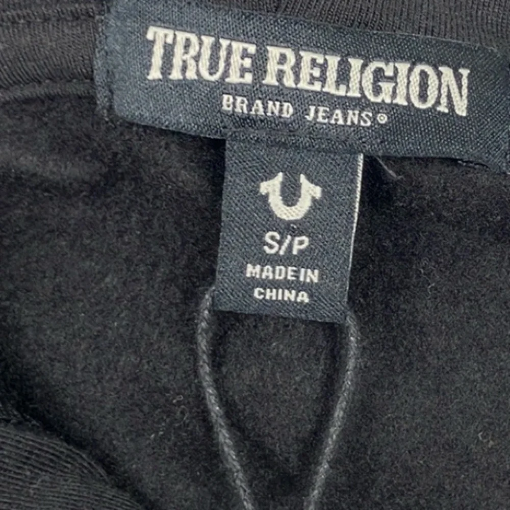 True Religion Zip Hoodie City Buddha Black Sweatshirt NWT
